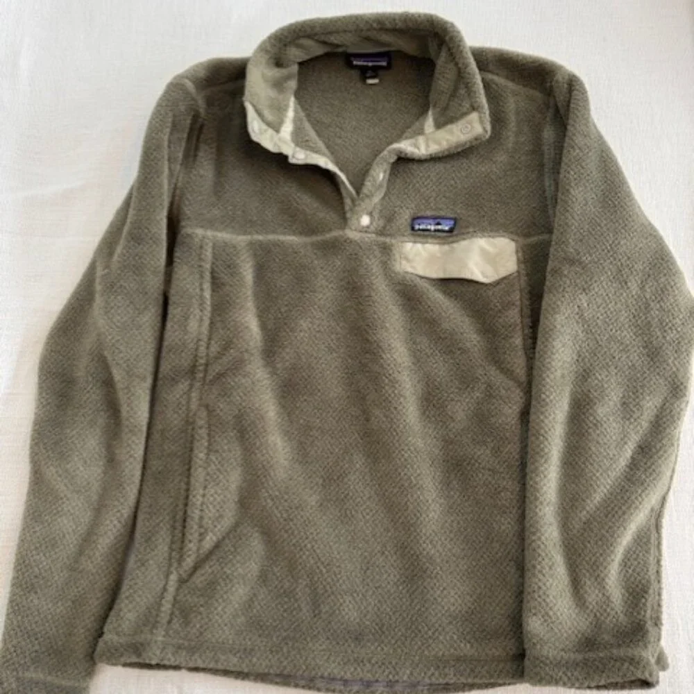 Patagonia Men's Olive Green Snap-T Fleece Pullover - Picture 1 of 4